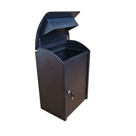 steel drop box on post|drop off boxes for delivery.